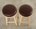 Set of Four McGuire Organic Modern Lacquered Rattan Bar Stools
