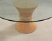 McGuire Labeled Organic Modern Cerused Rattan Glass Dining Table