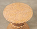 McGuire Labeled Organic Modern Cerused Rattan Glass Dining Table