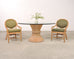 McGuire Labeled Organic Modern Cerused Rattan Glass Dining Table