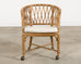 McGuire Organic Modern Rattan Barrel-Back Dining Chair