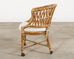 McGuire Organic Modern Rattan Barrel-Back Dining Chair