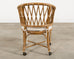 McGuire Organic Modern Rattan Barrel-Back Dining Chair