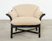 McGuire Organic Modern Lacquered Rattan Lounge Chair