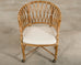 McGuire Organic Modern Rattan Barrel-Back Dining Chair