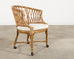 McGuire Organic Modern Rattan Barrel-Back Dining Chair