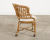 McGuire Organic Modern Rattan Barrel-Back Dining Chair