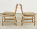 Set of Six McGuire Organic Modern Rattan Dining Chairs