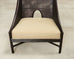 Pair of Barbara Barry for McGuire Caned Lounge Chairs and Ottoman
