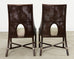 Set of Ten Barbara Barry for McGuire Caned Dining Armchairs