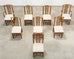 Set of Eight McGuire Organic Modern Rattan Dining Chairs