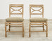 Set of Six McGuire Organic Modern Rattan Dining Chairs