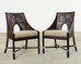 Set of Ten Barbara Barry for McGuire Caned Dining Armchairs