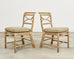 Set of Six McGuire Organic Modern Rattan Dining Chairs