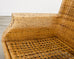 Pair of McGuire Wicker Rattan Lounge Chairs and Ottoman