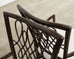 Set of Four Barbara Barry Rattan Script Dining Chairs