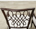 Set of Four Barbara Barry Rattan Script Dining Chairs