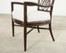Set of Four Barbara Barry Rattan Script Dining Chairs