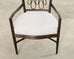 Set of Four Barbara Barry Rattan Script Dining Chairs
