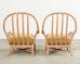 Pair of McGuire Organic Modern Cerused Rattan Lounge Chairs