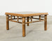 McGuire Organic Modern Rattan Oak Cocktail Coffee Table