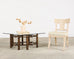 McGuire Organic Modern Rattan Brass Lattice Cocktail Table