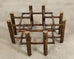 McGuire Organic Modern Rattan Brass Lattice Cocktail Table