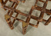 McGuire Organic Modern Lattice Rattan Brass Glass Cocktail Table