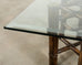 McGuire Organic Modern Rattan Brass Lattice Cocktail Table