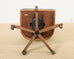 McGuire Rattan Cane Swivel Executive Office Desk Chair