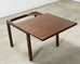 McGuire Organic Modern Rattan and Oak Flip-Top Games Table