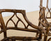 Set of Eight McGuire High Back Rattan Cathedral Dining Chairs