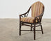 Set of Six McGuire Organic Modern Rattan Cathedral Dining Chairs