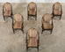 Set of Six McGuire Organic Modern Rattan Cathedral Dining Chairs