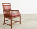 McGuire Organic Modern Rattan Leather Library Armchair