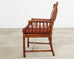 McGuire Organic Modern Rattan Leather Library Armchair