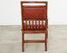 McGuire Organic Modern Rattan Leather Library Armchair