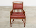 McGuire Organic Modern Rattan Leather Library Armchair