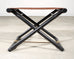 McGuire Campaign Style Lacquered Oak X Form Stool