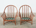 Pair of McGuire Organic Modern Oversized Rattan Lounge Chairs