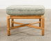 Pair of McGuire Organic Modern Bamboo Rattan Footstool Ottomans