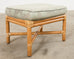 Pair of McGuire Organic Modern Bamboo Rattan Footstool Ottomans