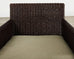 Pair Thomas Pheasant McGuire Rattan Lounge Chairs + Ottoman