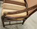 Set of Four McGuire Rattan Target Upholstered Dining Armchairs