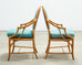 Set of Ten McGuire Organic Modern Rattan Cane Dining Chairs