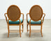 Set of Ten McGuire Organic Modern Rattan Cane Dining Chairs