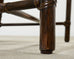 Set of Four McGuire Rattan Target Upholstered Dining Armchairs
