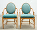 Set of Ten McGuire Organic Modern Rattan Cane Dining Chairs