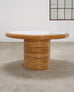 McGuire Organic Modern Rattan Pencil Reed Round Dining Table