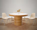 McGuire Organic Modern Rattan Pencil Reed Round Dining Table